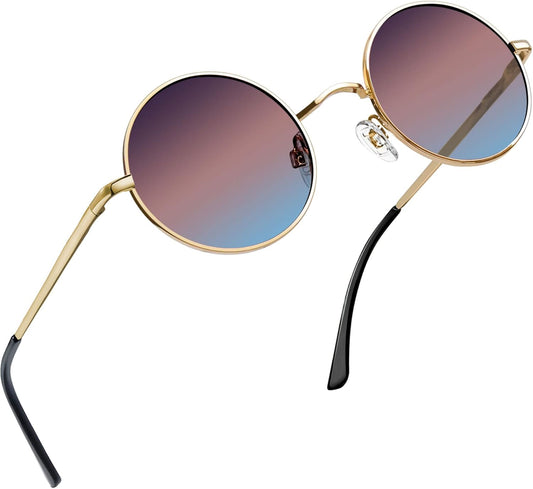 Joopin Round Polarized Sunglasses for Men Women UV Protection Vintage Small Circle Hippie Lennon Shades Sun Glasses