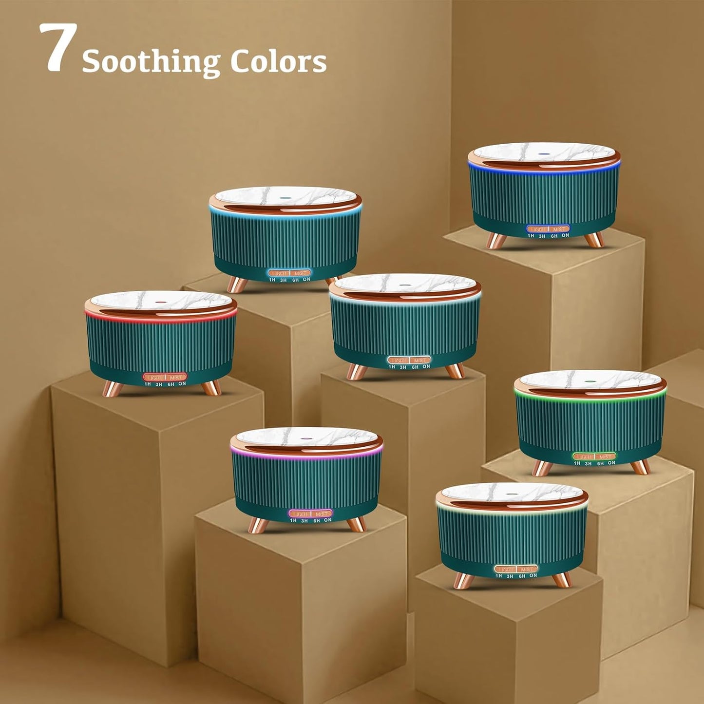 موزع زيوت عطرية لمركز كعيادة العيادات وموزع عطر للغرف باللون الاخضر، 500 مل