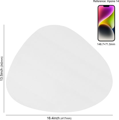 Faux Leather Placemats Set of 4, Durable and Easy to Clean Faux Leather Placemats Ideal for Kitchen, Dining Room, Patio - Heat Resistant and Wipeable Dining Table Mats White 4pcs