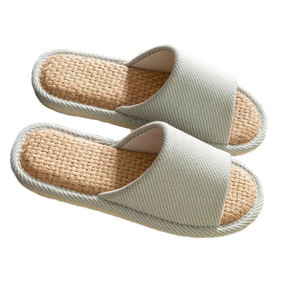 Cloth Slippers - Indoor Outdoor Summer Silent Shoes for Women And Men - Green - 9-10