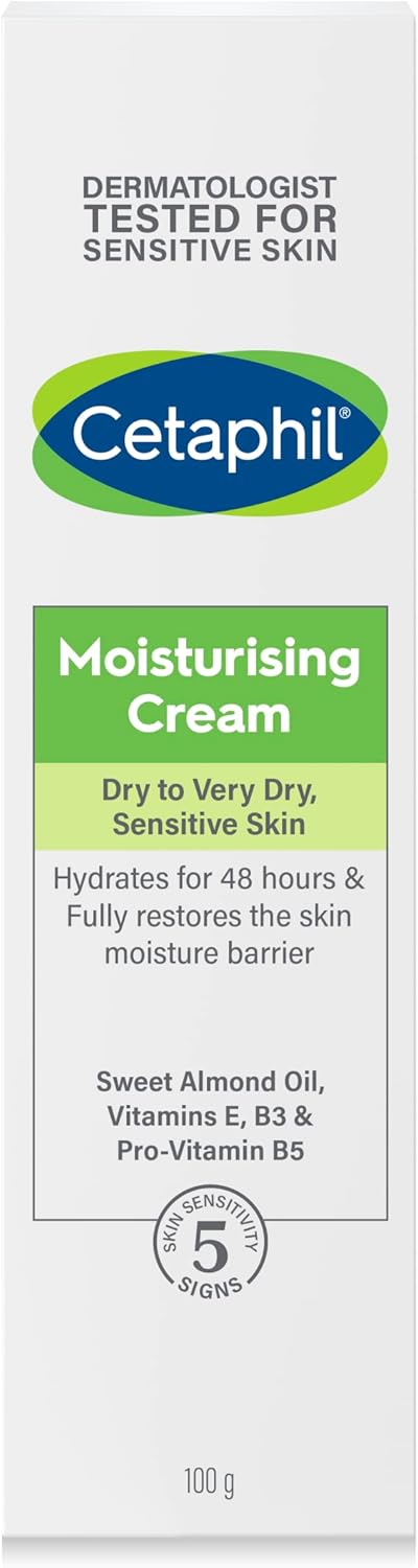 Face & Body Moisturising Cream for Men & Women, Dry to Very Dry Sensitive Skin, Non-Comedogenic, With Niacinamide & Vitamin B5, Unscented, 453g
