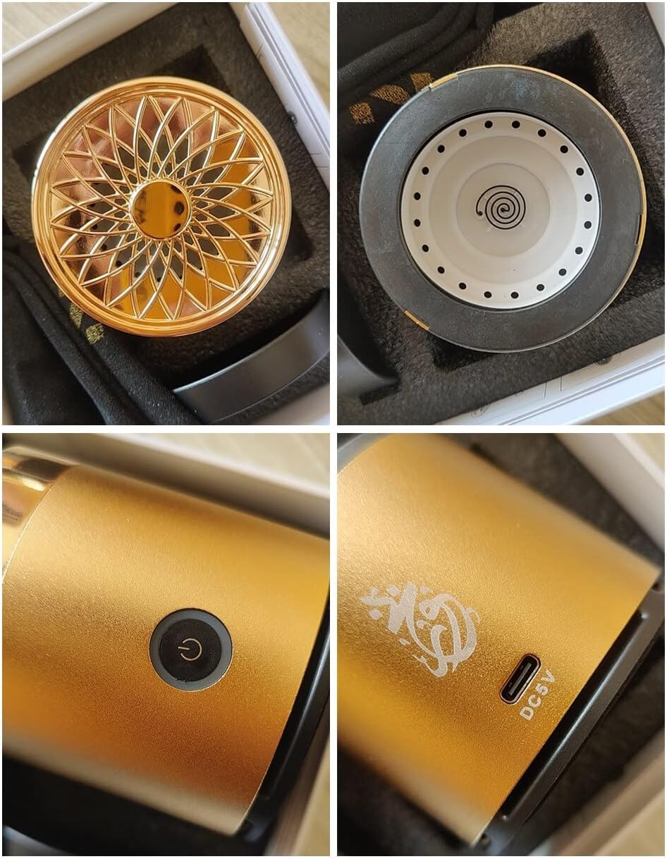 مبخرة بخور قابلة لإعادة الشحن عبر منفذ USB