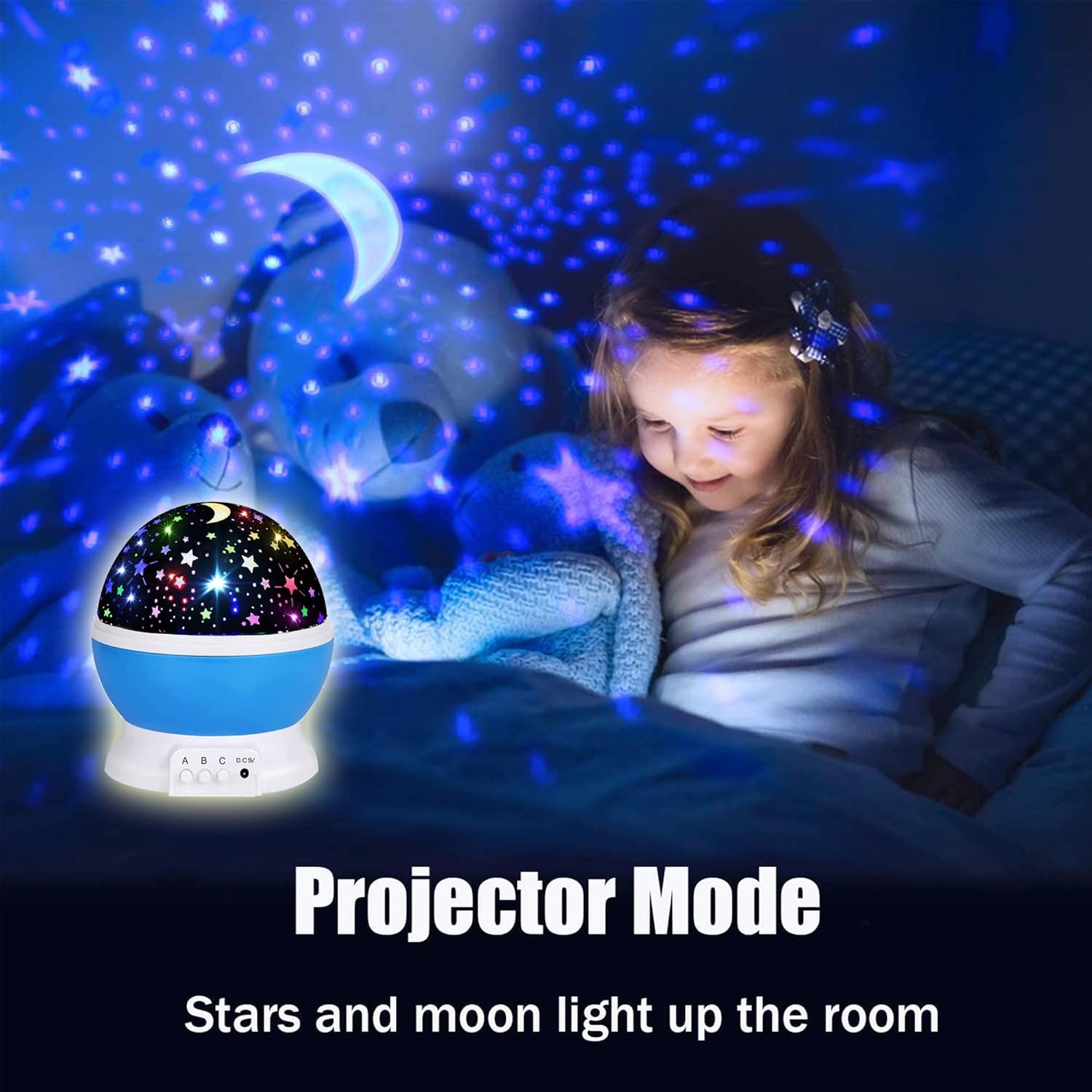 HONGID Night Lights for Kids,Star Light Projector Kids Room,Glow in The Dark Stars,Christmas Xmax Birthday Gifts Kids,Light Lamp Sensory Aesthetic Room Decor