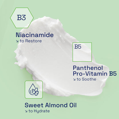 Face & Body Moisturising Cream for Men & Women, Dry to Very Dry Sensitive Skin, Non-Comedogenic, With Niacinamide & Vitamin B5, Unscented, 453g