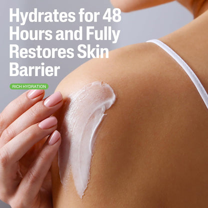 Face & Body Moisturising Cream for Men & Women, Dry to Very Dry Sensitive Skin, Non-Comedogenic, With Niacinamide & Vitamin B5, Unscented, 453g