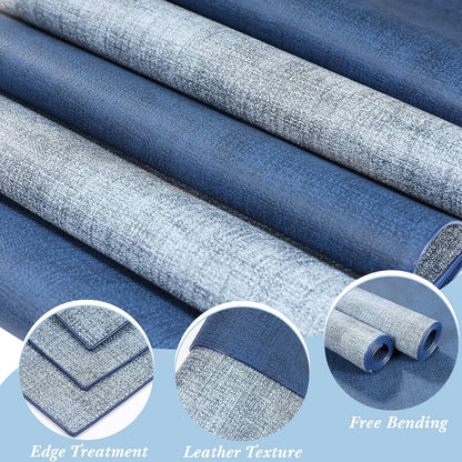 SUEH DESIGN Leather Placemats Set of 6 Reversible Table Mats Heat Resistant Waterproof Place Mats for Dining Table Kitchen Parties