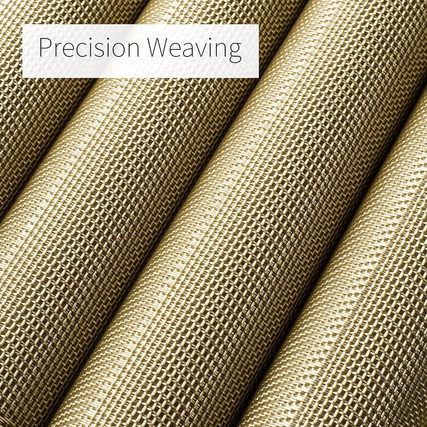 Elegant Placemats for Dining Table Set of 6, Heat Resistant Placemats, Washable Vinyl Woven Table Mats (22-04-6p)